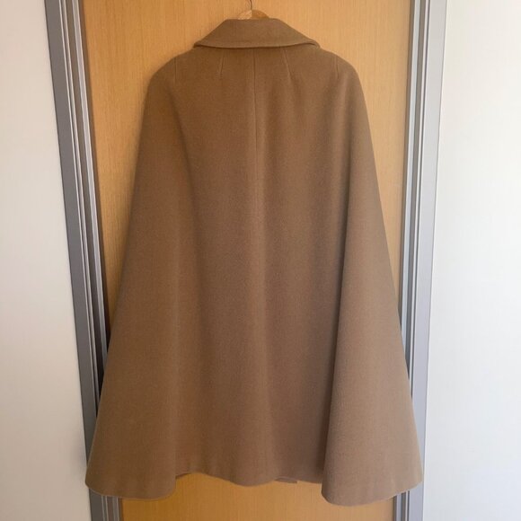 New England Classics Vintage Womens Cape One Size Tan Pockets Casual Wool - Picture 10 of 11